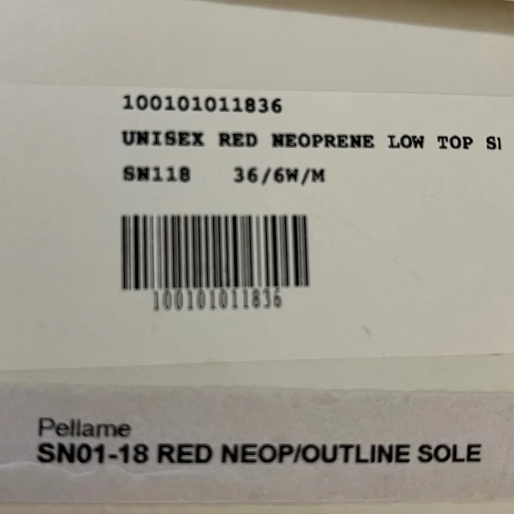 Red Slip-On Sneakers Size 6 - Picture 12 of 14